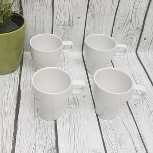 Set of 4 IKEA FÄRGRIK Mugs, Stoneware white, 8 oz